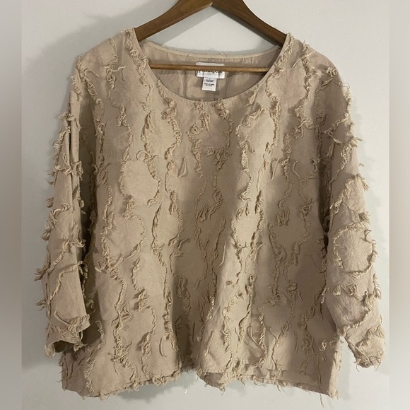 Peck&Peck - Cotton/Linen Fringe Top - Picture 2 of 9